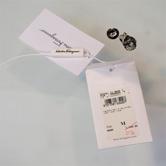 Salvatore Ferragamo Replacement Button Pearlized Silver Color 4 Hole Small - Picture 12 of 12